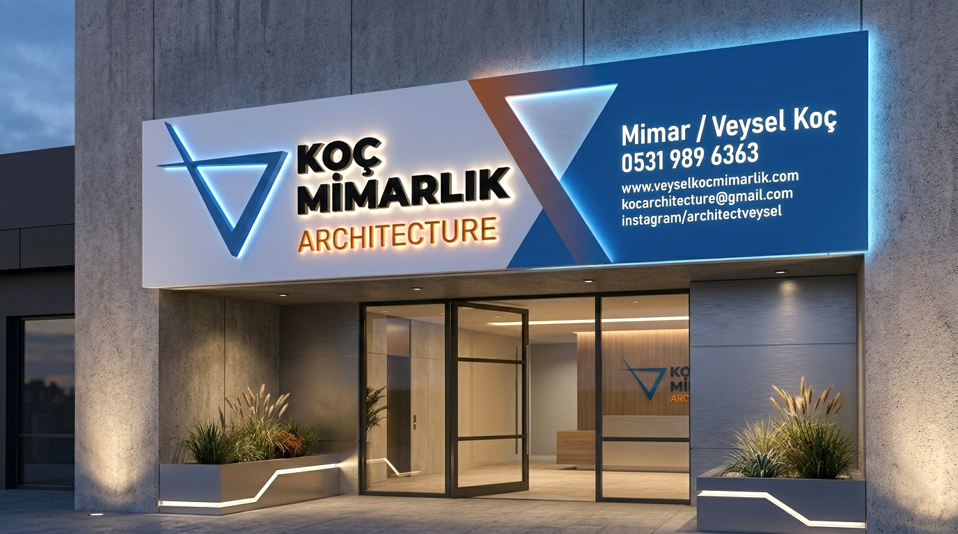 Koç Mimarlık Tabela Tasarımı